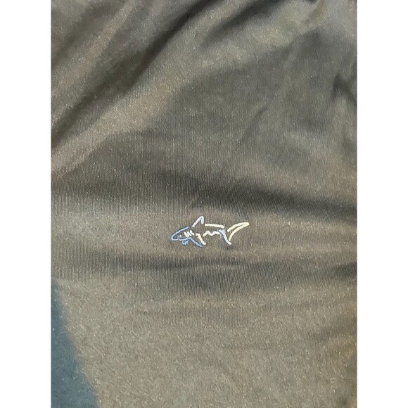 Greg Norman Pullover Shirt Mens Medium Black Quarter Zip Mock Neck Long Sleeve - Picture 2 of 5